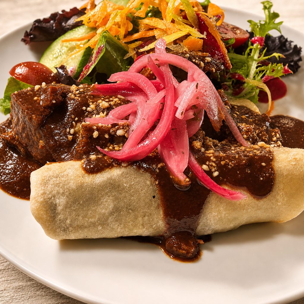 Chicken enchiladas.